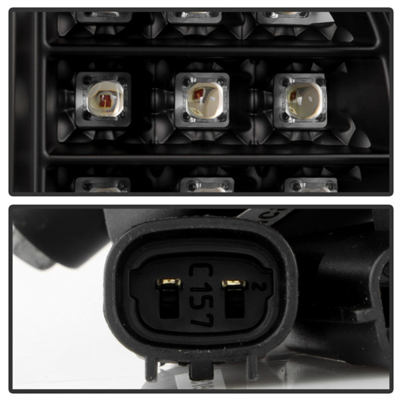 SPYDER 5089137 05-21 fits Nissan Frontier Clear Light Bar LED Tail Lights - Blk (ALT-YD-NF05AP-GR-LED-BK)