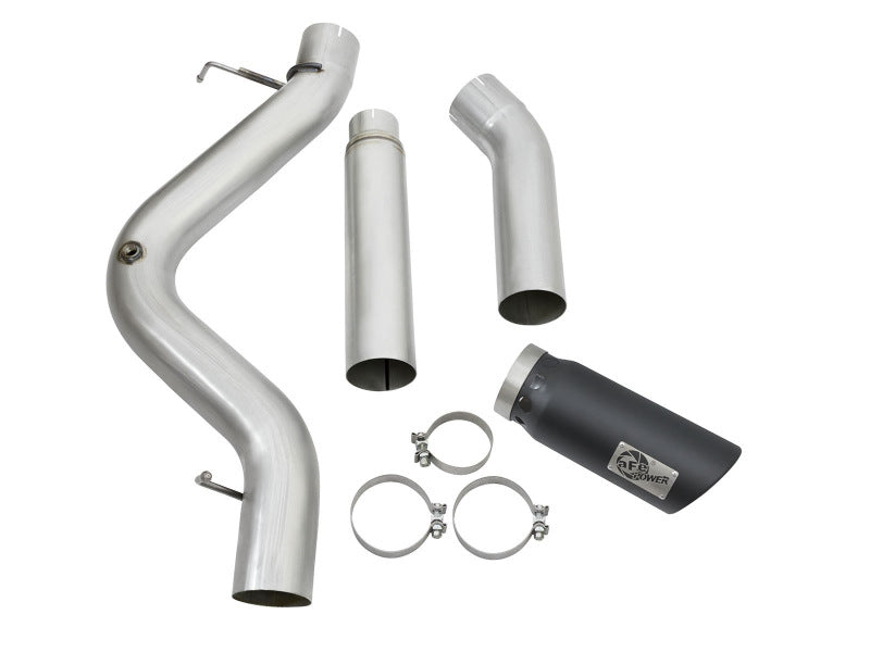 AFE 49-44081-B Bore HD 5in Exhausts DPF-Back SS w/ Black Tips 16-17 fits GM Die