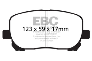 EBC UD923 02-08 fits Pontiac Vibe 1.8 Ultimax2 Front Brake Pads