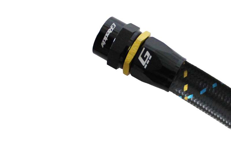 GReddy 12801600 AN16 STRAIGHT HOSE END BLACK/GOLD ANODIZED