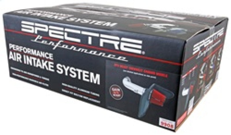 Spectre 9908 10-12 fits Chevy Camaro V8-6.2L F/I Air Intake Kit - Clear Anodized w/Red Filter