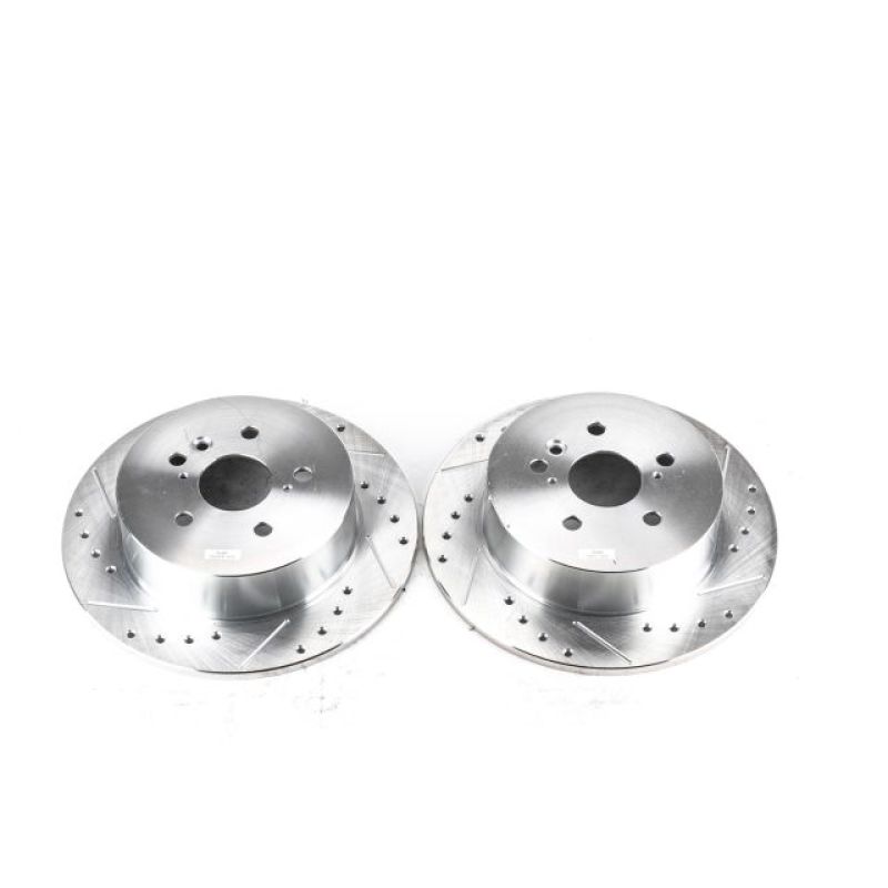 PowerStop fits Toyota 08-13 Highlander Rear Evolution Drilled & Slotted Rotors -