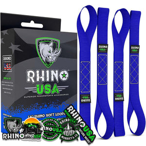 Rhino USA SOFT4PACK-BLU Soft Loops Motorcycle Tie-Down Set 4-Pack Blue