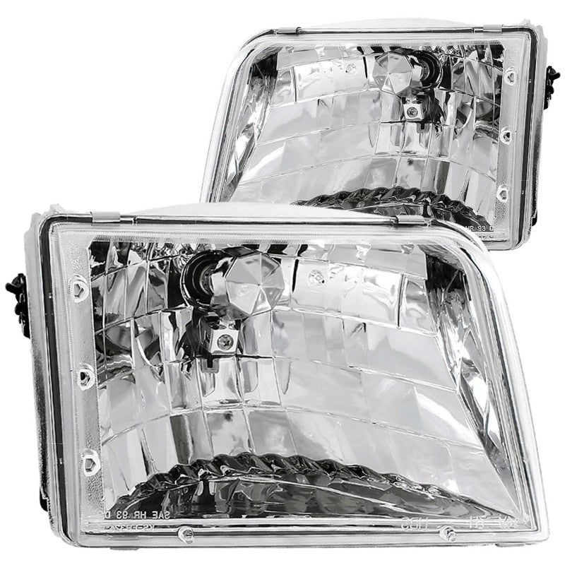 ANZO 111036 1997 fits Ford 93-19 Ranger Crystal Headlights Chrome