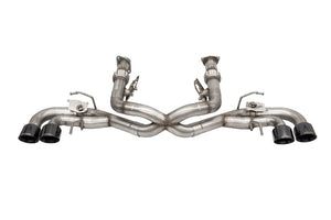 CORSA Performance 21105BLK Corsa 2020-2025 fits Corvette C8 3in Valved Cat-Back 4.5in Blk Quad Tips - Factory NPP Exhaust