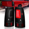 ANZO 311334 2006 fits Chevy 03-20 Silverado 1500 LED Taillights Plank Style Black w/Smoke Lens