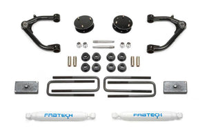 Fabtech K1129 19-21 fits GM C/K1500 P/U 3in Uniball UCA Sys w/Perf Shks
