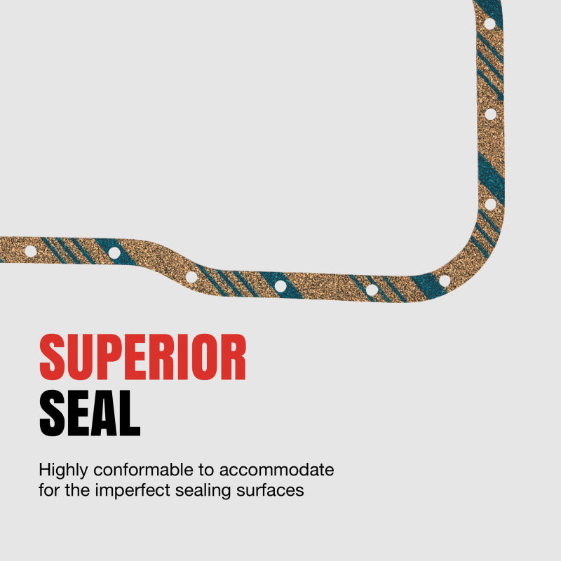 Fel-Pro OS34401C OS 34401 C Engine Oil Pan Gasket Set Blue Stripe cork-rubber