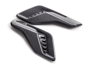 fits Ford Racing M-16026-FG 21-24 F-150 Raptor Carbon Fiber Fender Vent Set - Gloss