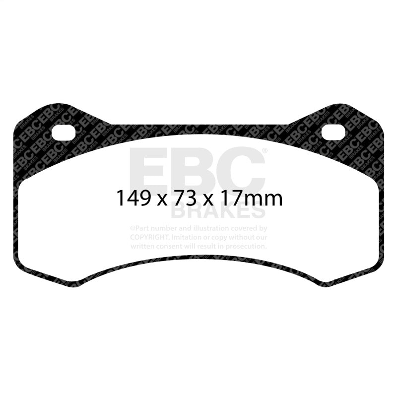 EBC DP8054.20SR11 Racing Wilwood Aero4 Radial Mount 6620 20mm SR-11 Sintered Race Pad