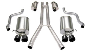 CORSA Performance 14156BLK Corsa 2004-2008 fits Cadillac XLR 4.6L 25in Cat-Back Dual Rear w Twin 35in Black Pro-Series Tips