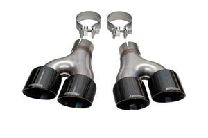 CORSA Performance 14068BLK Corsa 2011-2021 fits Jeep Grand Cherokee Twin 2.5in Inlet / 4in Outlet Black PVD Pro-Series Tip Kit