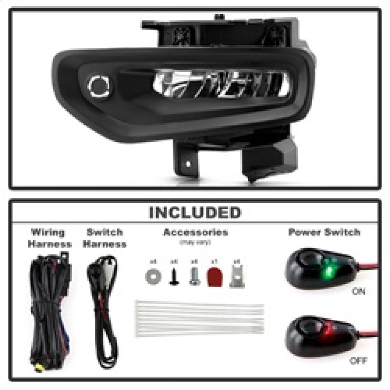 Spyder 21-23 Dodge Ram 1500 TRX OEM Style LED Fog Lights w/ Switch (FL-DRTRX21-LED-C)
