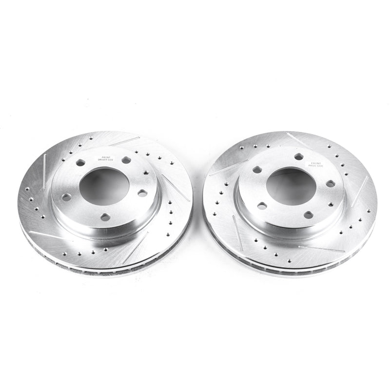 PowerStop fits Ford 93-97 Probe Front Evolution Drilled & Slotted Rotors - Pair