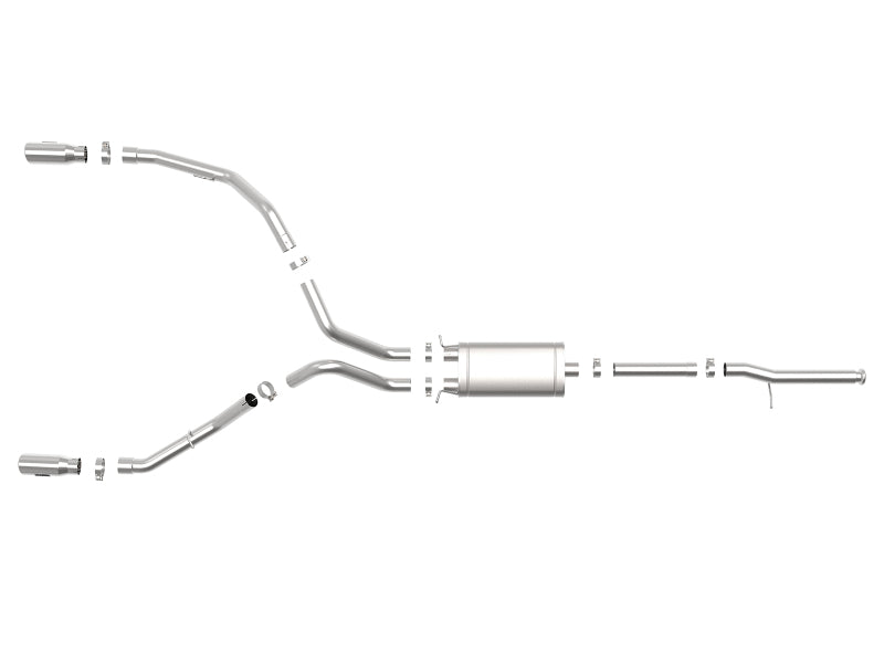 AFE 49-44111-P  GT Series 3 IN 409 SS Cat-Back Exhaust System w/ Polish Tip fit