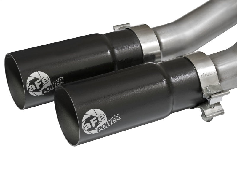 AFE 49-44070-B Series CB Middle-Side Exit SS Exhaust w/ Black Tips 09-16 fits G