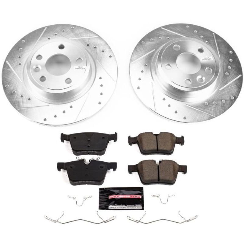 PowerStop K8109 2018 fits Jaguar E-Pace Rear Z23 Evolution Sport Brake Kit