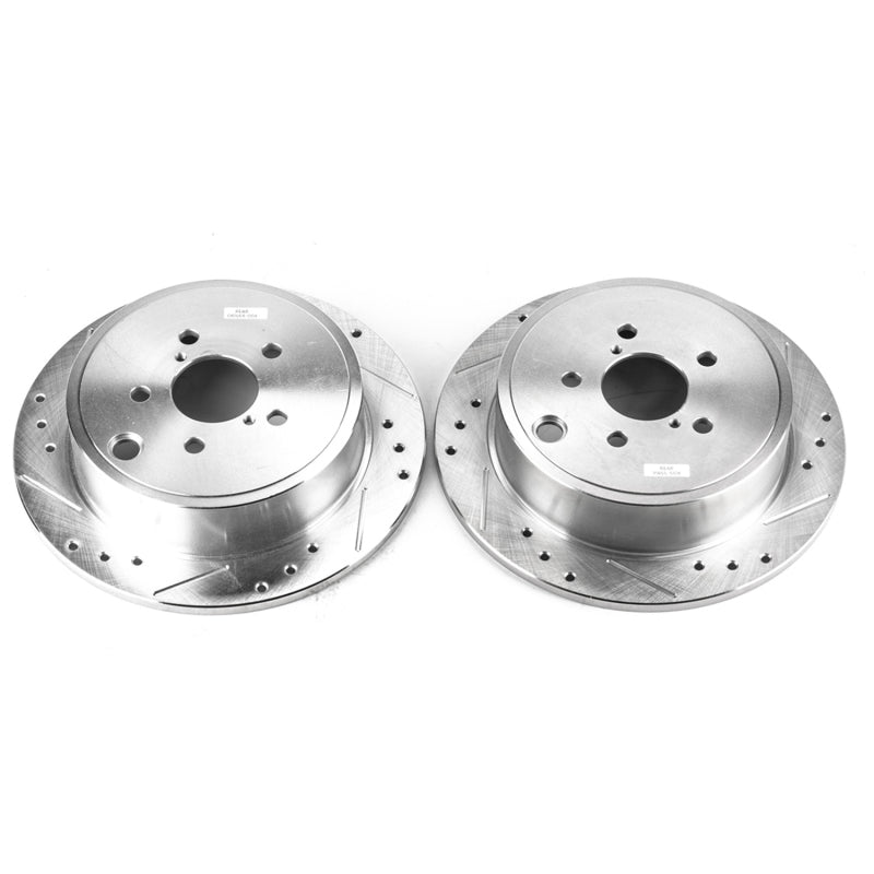 PowerStop fits Subaru 13-16 BRZ Rear Evolution Drilled & Slotted Rotors - Pair