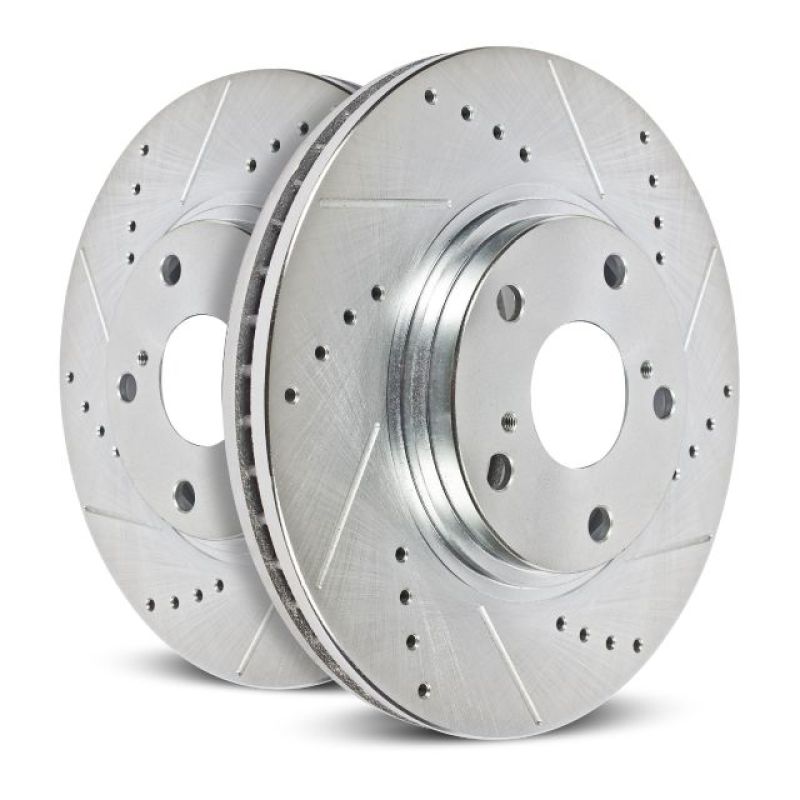 PowerStop fits Ford 84-86 Mustang Rear Evolution Drilled & Slotted Rotors - Pair