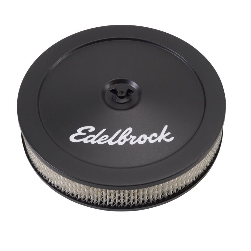 Edelbrock 1203 Air Cleaner Pro-Flo Series Round Steel Top Paper Element 10In Dia X 3 5In Black