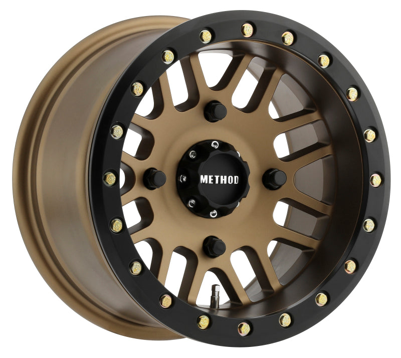 Method MR40648046944B MR406 UTV Beadlock 14x8 4+4/-2mm Offset 4x156 132mm CB Method Bronze w/Matte Black Ring Wheel