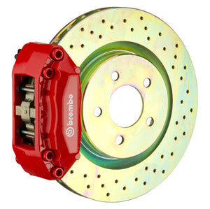 Brembo 1F4.6001A2 Brembo 92-98 318i/325i (Excl. xDrive) Front GT BBK 4 Piston Cast 2pc 320x28 1pc Rotor Drilled-Red