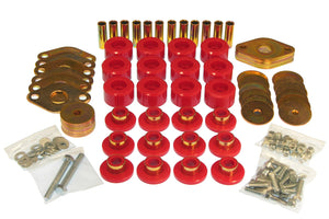 Prothane 1-117 fits Jeep 07-11 Wrangler JK 4DR Body Mount Kit - Red
