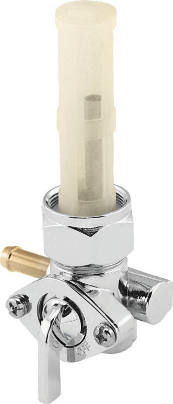 Bikers Choice 489716 Chrome 22MM Petcock With Screen Left Outlet Custom Univers