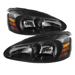 9023637 Xtune fits Pontiac 04-08 Grand Prix Crystal Headlights Black HD-JH-PGP