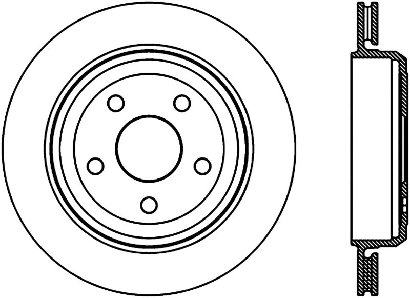 Stoptech 126.58007SR Slotted Sport Brake Rotor 11-17 fits Jeep Grand Cherokee (Excludes SRT8)