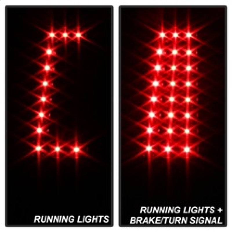 xTune 9038471 99-02 fits Chevy Silverado 1500/2500/3500 V2 LED Tail Lights - Bl