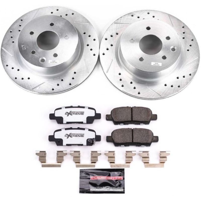 PowerStop K8062-26 18-19 fits Nissan 370Z Rear Z26 Street Warrior Brake Kit