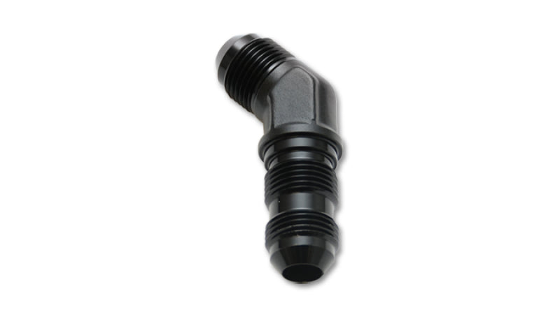 Vibrant 10606 -16AN Bulkhead Adapter 45 Deg Elbow Fitting - Anodized Black