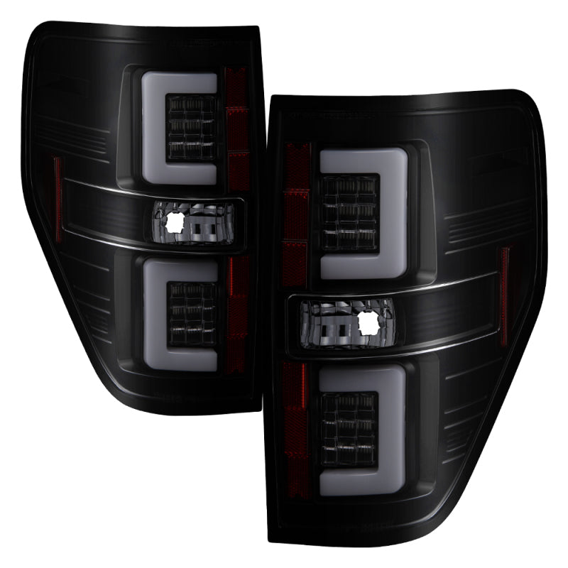 Spyder 5084217 fits Ford 09-14 F150 V2 Light Bar LED Tail Lights - Blk Smoke (A