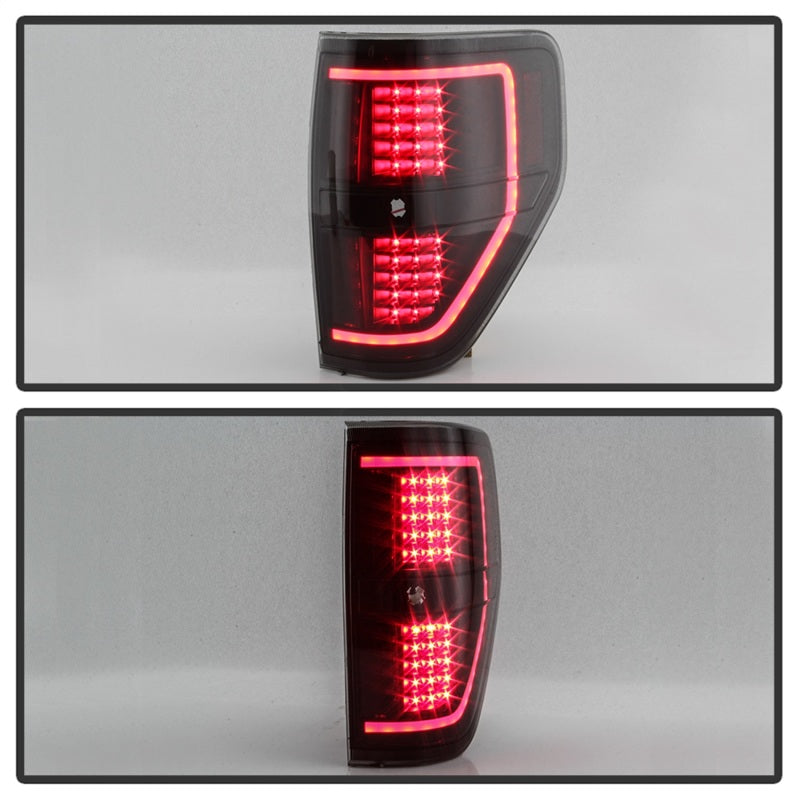 xTune 9042195 09-14 fits Ford F-150 Light Bar LED Tail Lights - Black Smoke (AL