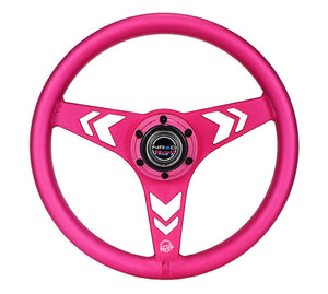 NRG RST-070-PK RST-070-PK Aluminum Steering Wheel 330mm - Arow Cutout -