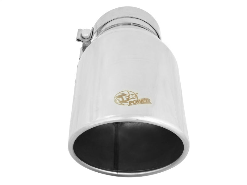 AFE 49T40604-P12  Exhaust Tip Bolt On Polished 4in Inlet x 6in Outlet x 12in Le