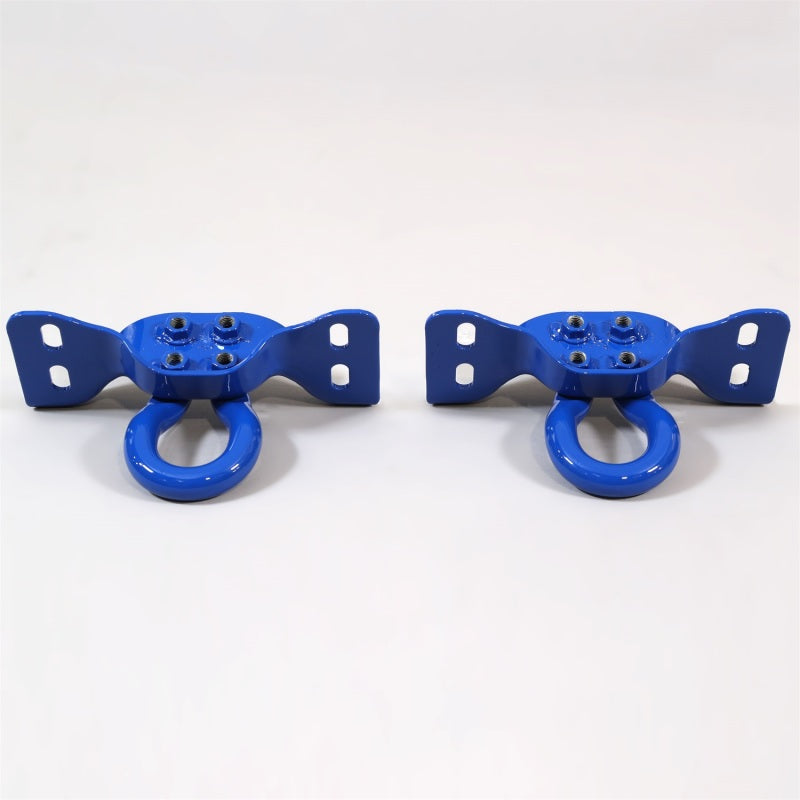 fits Ford 17-22 Racing M-18954-SDB Super Duty Tow Hooks - Blue (Pair)