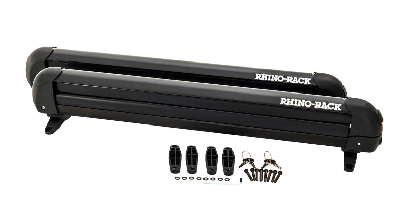 Rhino-Rack 576 Universal Ski/Snowboard Carrier - Fits 6 Pairs of Skis or 4 Snowboards - Black