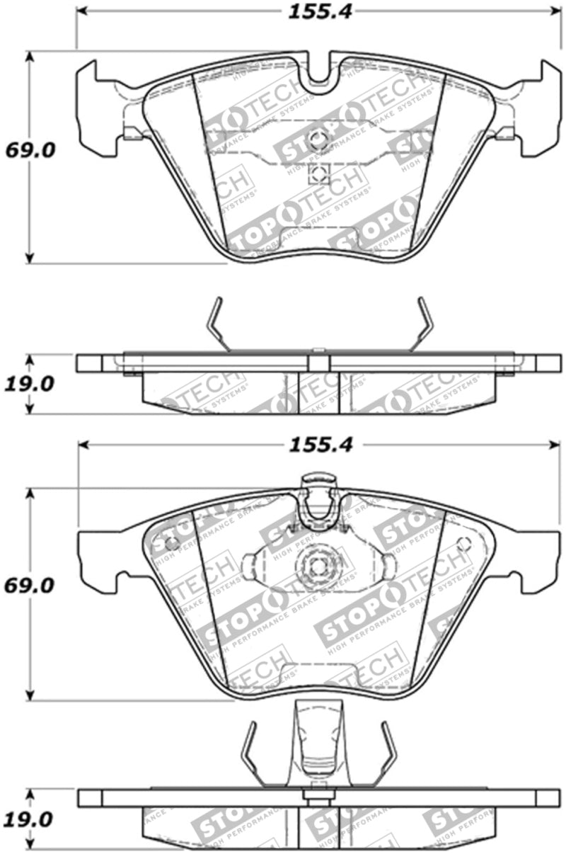 Stoptech 309.0918 Performance 07-09 fits BMW E90/E92/E93 335i Coupe/Sedan Front Brake Pads D918