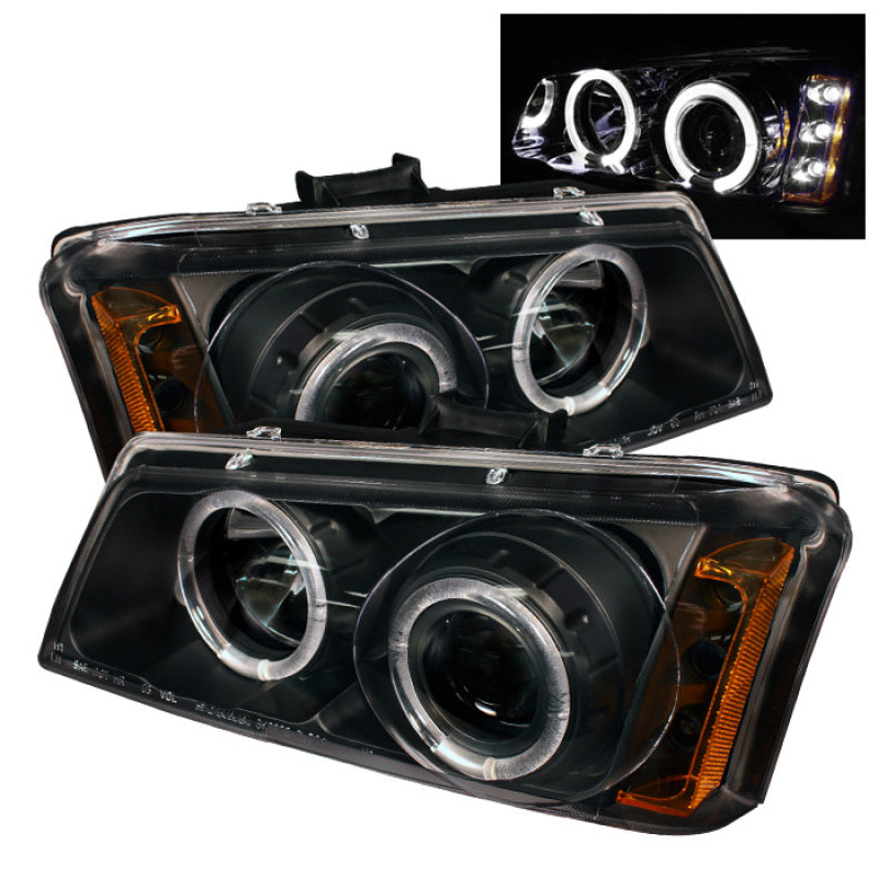 Spyder 5009456 fits Chevy 03-06 Silverado 1500 Projector LED Halo LED Amber Ref