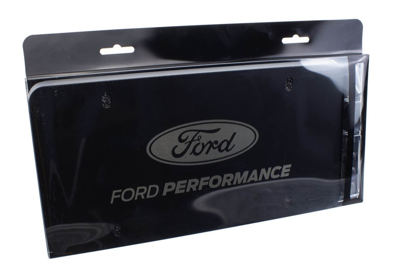 fits Ford Racing M-1828-LB Black Stainless Steel Marque Plate