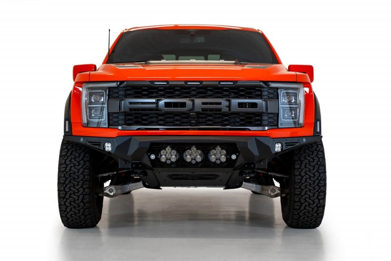 Addictive Desert Designs F210014100103 2021+ fits Ford Raptor Bomber Front Bumper w/ 3 Baja Designs LP6 Light Mounts