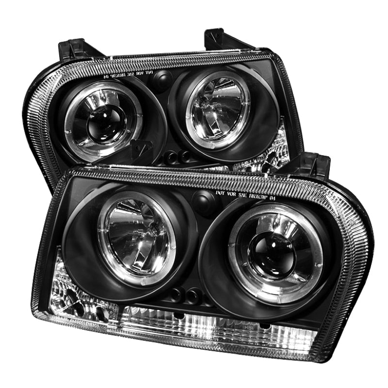 Spyder 5008008 fits Chrysler 09-10 300 Projector Headlights LED Halo LED Blk (N