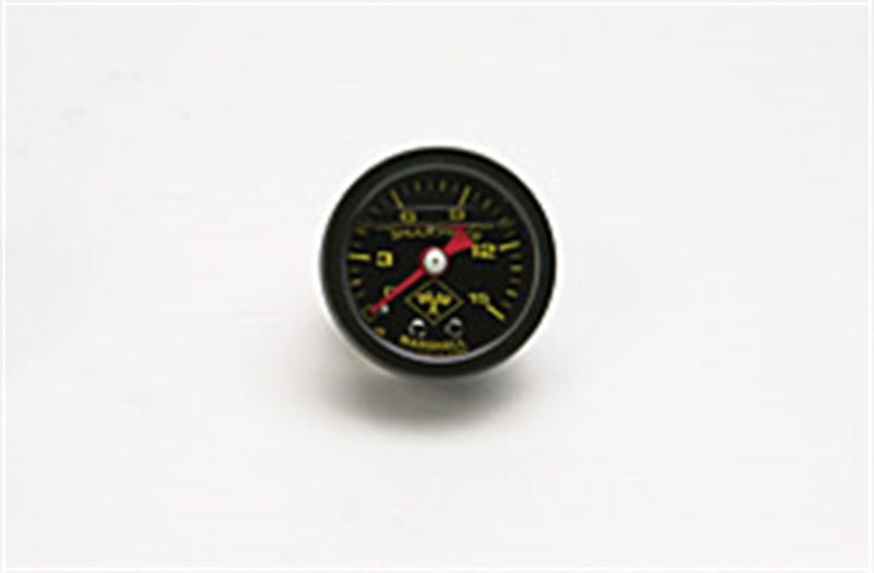 Russell 650310 Performance 15 psi fuel pressure gauge black face and case (Liquid-filled)