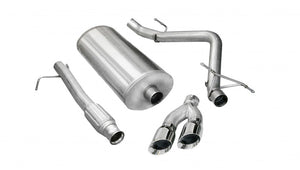 CORSA Performance 14900 Corsa 2009-2013 fits Chevrolet Silverado Reg. Cab/Long Bed 1500 4.8L V8 Polished Sport Cat-Back Exhaust