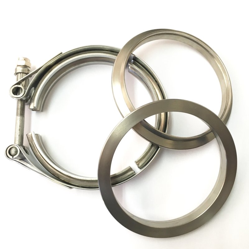 Ticon 103-10210-0002 Industries 4in Titanium V-Band Clamp Assembly (2 Flanges/1 Clamp)