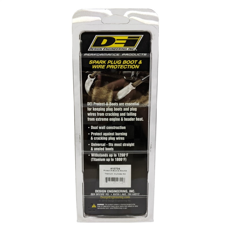 DEI  10704 Protect-A-Boot and Wire Kit 2 Cylinder - Titanium
