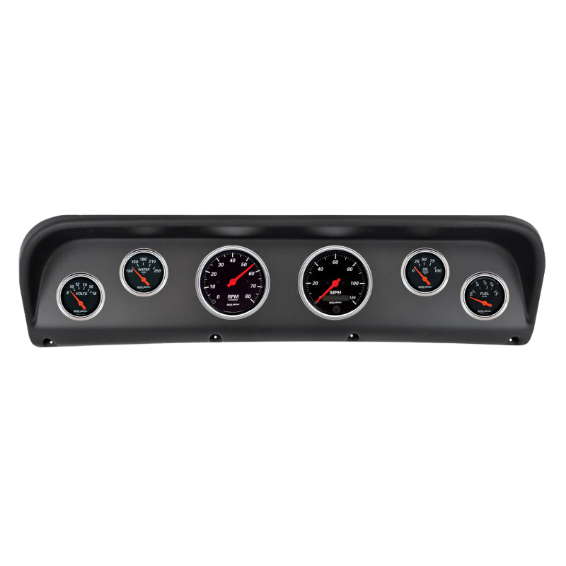 AutoMeter 2938-06 Autometer Designer Black Direct Fit Dash Kit 67-72 fits Ford F100 (2 x 3-3/8in. / 4 x 2-1/16in.)