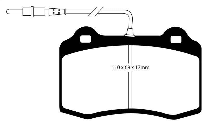 EBC DP21031 fits Alfa Romeo 96-03 GTV 3.0 (Brembo) Greenstuff Front Brake Pads